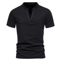 Elias | Trendiges V Shirt für stilvolle Herren – Schwarz