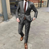 Formeller Herren Hochzeitsgast anzug | 2-Teilig – Grau