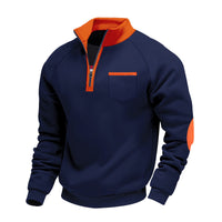 Julian | Herrenpullover modern sportlich und locker – Marine