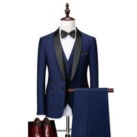 Herren Klassisch Hochzeitsgast Anzug | Slim Fit – Marineblau / 3 Pcs Satz