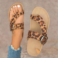Josepha | Bequeme Lederslipper aus hochwertigem Material für den Sommer – Leopardenmuster