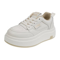 Damen Plattform Sneakers mit modischer Silhouette und rutschfester Außensohle – Khaki