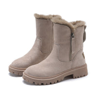 Alisa - Warme Winterstiefel – Aprikose
