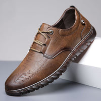 Damen Elegante und bequeme Echtlederschuhe – Dunkelbraun