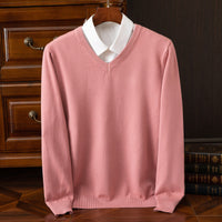 Olympia Cashmere V-Neck Sweater – Rosa