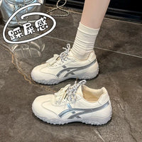 Damen Sportliche Sneaker mit bequemem Schnürsystem und robustem Profil – Silber