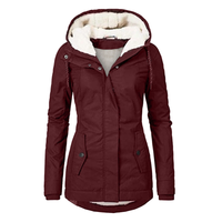 Damen Regenjacke | Winter – Burgunderrot