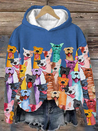 Qoanithae | Sweatshirt mit Tiermuster – Blau