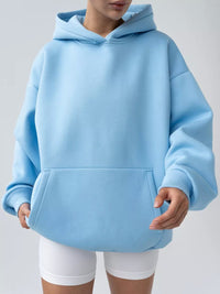 Heidi-Mode | Lässiger lockerer Pullover Sweatshirt – Himmelblau