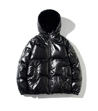 Greta | Gefütterte Thermo Steppjacke – Schwarz (mit Kapuze)