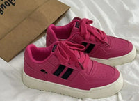 Damen Sneakers mit modischer Oberflächenstruktur und stoßdämpfender Sohle – Rot