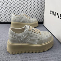 Damen Plateau-Sneaker mit ergonomischer Dämpfung und modischem Design – Gold