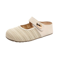 Damen Bequeme Ballerinas mit verstellbarem Riemen – Beige