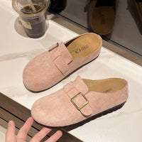 Damen Komfortable Slipper mit elegantem Schnallenverschluss – Rosa