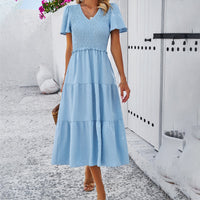 Lola | Figurbetontes Polka Dot Kleid – Blau