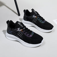 Damen Atmungsaktive Lauf-Sneaker mit flexibler Dämpfungstechnologie – Schwarz