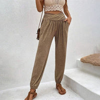 Zuma Yogahosen | Leichte luftige Sommerhosen Damen – Khaki