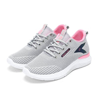 Damen Sportliche Atmungsaktive Sneakers mit flexiblem Mesh-Obermaterial – Grau