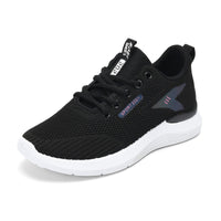 Damen Atmungsaktive und bequeme Sport Sneakers mit rutschfester Sohle – Schwarz