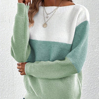 VIELSEITIGER LANGÄRMELIGER STRICKPULLOVER | MODERN, KOMFORTABEL, ELEGANT – Grün