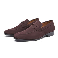 Vittorio | Penny-Loafer aus Wildleder – Braun