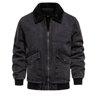 Blake® | Gepolsterte Jeansjacke – Hellgrau