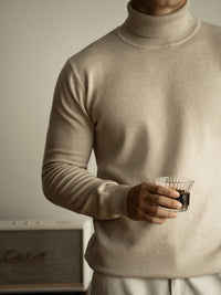 Bosse™ - Herren-Rollkragenpullover – Beige