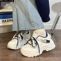 Damen Sportliche Chunky Sneakers mit atmungsaktiver Mesh-Oberfläche und bequemer Dämpfung – Blau