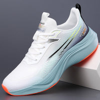 Damen Sportliche Lauf-Sneakers mit atmungsaktivem Mesh-Obermaterial und flexibler Dämpfung – Weiß