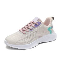Damen Leichte und atmungsaktive Sport Sneakers mit flexibler Sohle – Beige
