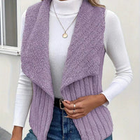 ULRIKA - GESTRICKTE WESTE MIT STRUKTUR – Lila