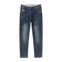 Marlon | Slim Tapered Stretch-Jeans – Marine