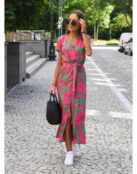 Beth™ Atemberaubendes Wickelkleid – Rose