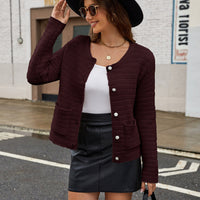 Damen FREIZEIT STRICKJACKE | KOMFORTABEL, STILVOLL, VIELSEITIG – Weinrot