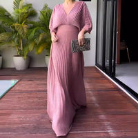 Paya | Elegantes Midikleid mit V‑Ausschnitt – Rosa