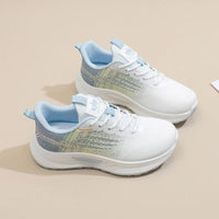 Damen Leichte und atmungsaktive Lauf-Sneaker mit flexibler Sohle – Blau