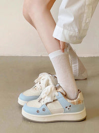 Damen Sportliche Sneaker mit verspieltem Tierdesign – Blau