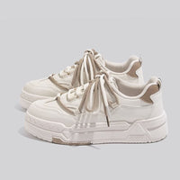Damen Sportliche Chunky Sneakers mit atmungsaktiver Oberflächenstruktur – Braun