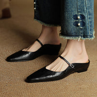 Amelie | Stilvolle Mules Damen Spitze – Schwarz