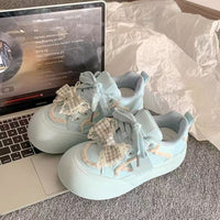 Damen Verspielte Sneaker mit entzückenden Schleifen-Details – Blau