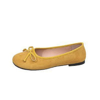 Damen Ballerinas mit feiner Schleifenapplikation – Gelb