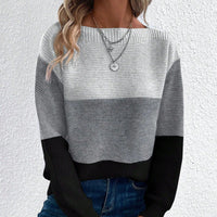 VIELSEITIGER LANGÄRMELIGER STRICKPULLOVER | MODERN, KOMFORTABEL, ELEGANT – Grau