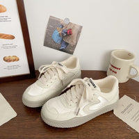Damen Sportliche Freizeit-Sneaker mit dämpfender Sohle und atmungsaktivem Obermaterial – Cremeweiß