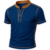 OLIVIER | HENLEY-SHIRT MIT EMBER-DETAIL – Marine