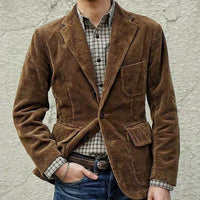 Winterjacke Herren Set Blazer Weste | Vielseitig – Braun