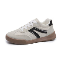 Damen Freizeitschuhe mit atmungsaktivem Obermaterial und rutschfester Sohle – Weißschwarz