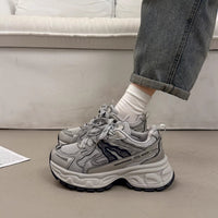 Damen Sportliche Chunky Sneakers mit atmungsaktiver Mesh-Oberfläche und komfortabler Dämpfung – Blau