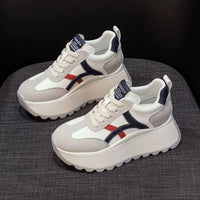 Damen Sportliche Damen Sneaker mit hohem Plateau und hochwertiger Dämpfung – Blau