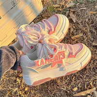 Damen Comfort Sneakers mit modischer Silhouette – Rosa