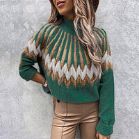 HOHER KRAGEN | BEQUEMER STRICKSTIL – Grün